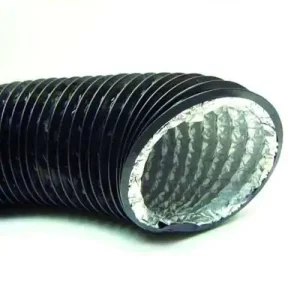 Conducto aluminio flexible combi PVC negro